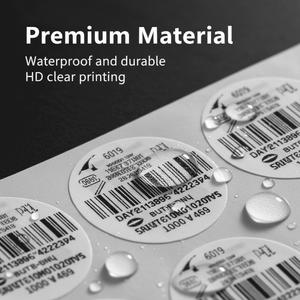 Custom-printed round barcode anti-counterfeiting <b>labels</b> and QR code stickers - Product Image 2