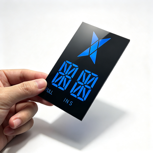 Autocollant de fenêtre d'affichage pour balance corporelle numérique OEM personnalisé, entièrement imprimé en sept segments, en PVC/PET, adhésif, sérigraphié - Product Image 2