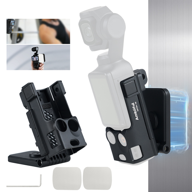 Ambitful DPMM-01 Magnetic Adapter Base for DJI Osmo Pocket 3 Camera Expansion Bracket Desktop Mount Base for Vlgo Video Shooting