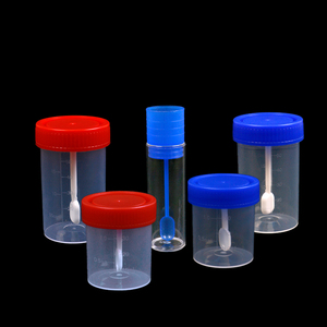 Vaso desechable de PP para recogida de muestras con cuchara, contenedor de muestras de laboratorio con tapa de elevación manual para hospital - Product Image 3