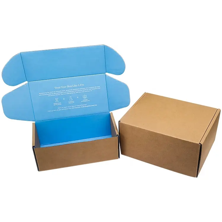 Customized Mailer Packaging Printing Clothes Gift Box Apparel Corrugated Wig Boxes Shipping Mailing Boxes With Logo