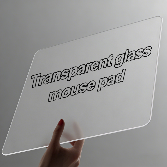 Customizable Transparent,Black,White,Anime & Cartoon Designs High Speed Low Noise Tempered Glass Gaming Mouse Pad in Stock