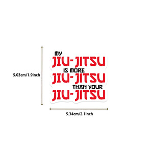 50 pz cartoni animati brasiliani Jiu Jitsu adesivi Graffiti per parete decorazione <span class=keywords><strong>palestra</strong></span> sport impermeabili BJJ Jujitsu adesivi - Product Image 4
