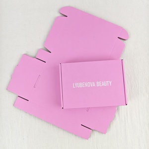 Custom Printed Logo Pink Kraft Mailing <strong>Boxes</strong> for <strong>Small</strong> Business Apparel Packaging - Product Image 2