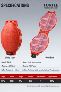 Boîte de rangement pour matériel de pêche miniature imperméable en plastique, 12 compartiments, organiseur d'accessoires de pêche portable - Product Image 5