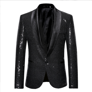 <span class=keywords><strong>Giacca</strong></span> <span class=keywords><strong>Blazer</strong></span> da <span class=keywords><strong>uomo</strong></span> Casual con paillettes - Product Image 2
