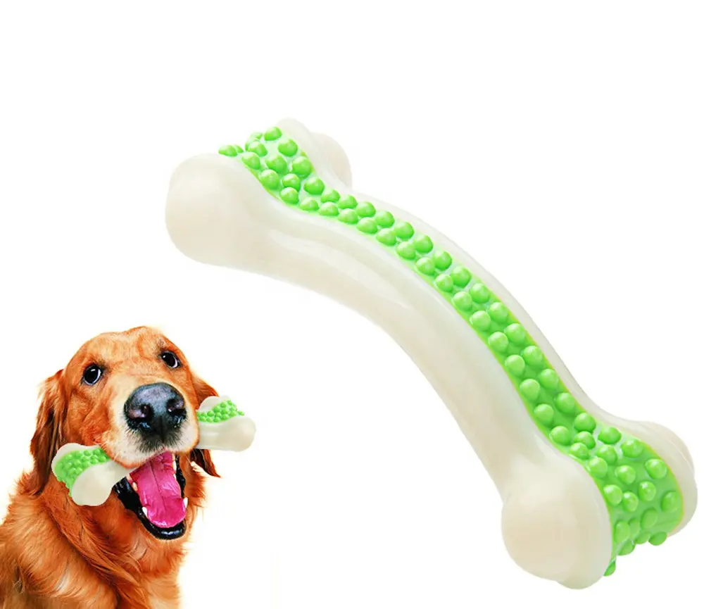 Mainan Anjing Chewer Sensitif, Kuat Tidak Bisa Hancur Tahan Lama Nilon Tidak Beracun Perawatan Gigi Mengunyah Mainan Tulang Anak Anjing Tumbuh Gigi
