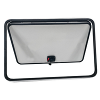 Porte à bagages MAYGOOD en aluminium blanc 600x600mm avec serrure mécanique noire pour caravane, remorque, camping-car, véhicule utilitaire, motorhome