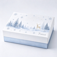 Boîte cadeau de Noël personnalisée en carton avec couvercle pour coffrets de fêtes, emballage Forest Packing