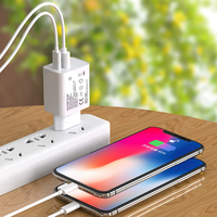 Cargador Rápido USB Tipo-C PD de 25W, QC3.0, Protección OVP y OTP, Enchufe Europeo, Certificado CE ROHS, Adaptador de Corriente para Teléfonos Inteligentes