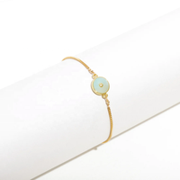 Bracelet personnalisé Amazonite gris ormeau bleu apatite pierre de soleil lapis pierre naturelle boîte en or chaîne fermoir coulissant réglable