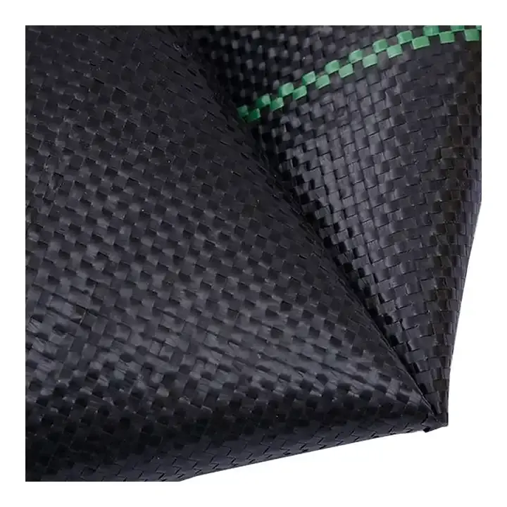 100gsm tekstil gulma kontrol tikar hitam plastik pemandangan lereng jam pemeliharaan rendah tikar PP penutup tanah