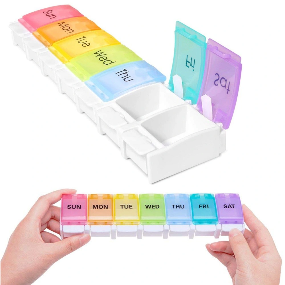 Portable Non-Toxic Recycled Plastic Pill Organizer & Medicine Case Sterile Disinfection for Daily Travel Use Medical Consumables