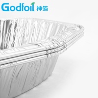 Plat de service jetable géant en aluminium de 16 lb (446*355*76mm) pour rôtir la dinde aux États-Unis, plateau argenté pour traiteur
