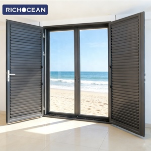 Portes <span class=keywords><strong>à</strong></span> persiennes en aluminium réglables manuellement sur mesure RICHOCEAN, économiseuses d'énergie, pour maisons - Product Image 3