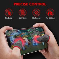 Manchettes de jeu PUBG Mobile personnalisées en fibre de carbone supraconductrice, sensation lisse, anti-transpiration, gants ultra-fins pour écran tactile