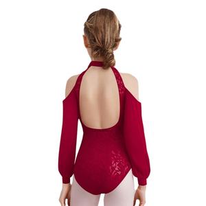 Trajes de Danza para Niñas de 6 a 16 Años, Leotardo de Encaje de Manga Larga con Pantalones Cortos para Ballet, Gimnasia, Patinaje Artístico, Clases de Danza - Product Image 4