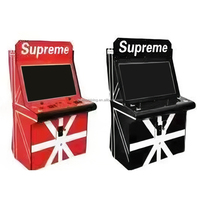 Borne d'Arcade Rétro en Bois de 32 Pouces, Machine de Jeu Vidéo 2 Joueurs, Distributeur de Pièces, Console d'Amusement pour Enfants, Vente en Gros