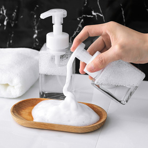 Foaming <b>Bottle</b> 450Ml Manual Pump <b>Dispenser</b> For Soap Shampoo Facial Cleanser - Product Image 1