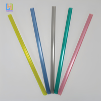 Barres de reliure à glissière incurvées lisses en PVC barres de dossier transparentes Clips de tige de traction A4 en tissu de clôture Clips de barre de traction