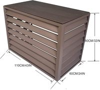 Couverture d'unité de climatisation en aluminium brun, anti-poussière et imperméable, à design personnalisé pour la décoration extérieure de villas et jardins