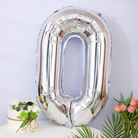 Ballons lettres 32 pouces, chiffres et lettres argentés en aluminium Mylar pour fête, mariage, enterrement de vie de jeune fille, anniversaire, douche nuptiale, décoration