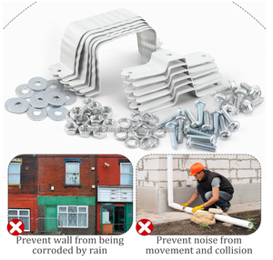 Sangles de gouttière en aluminium robuste résistant à la corrosion, vente en gros, supports muraux de gouttière personnalisés, sangles de gouttière - Product Image 2