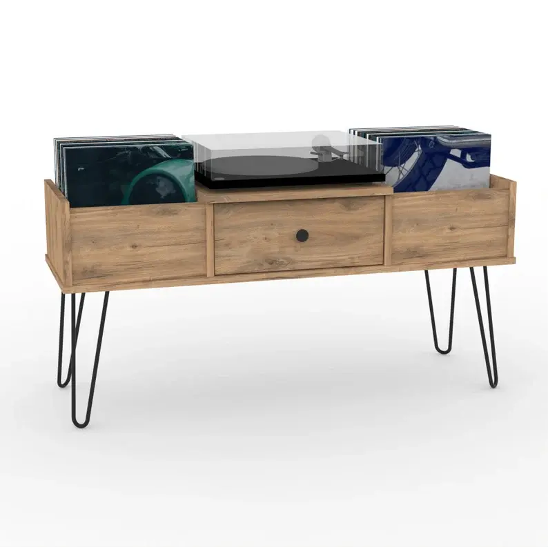 Vinyl Record Opslag Audio Stand Vinyl Opslag Muziek Console Tafel