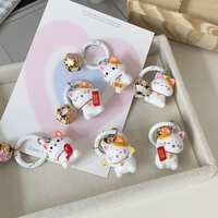 Porte-clés créatif Kawaii en forme d'animal, porte-bonheur chat porte-bonheur, mini sac à main 3D de luxe, bijoux de mode, pendentifs, breloques