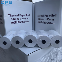 Yüksek Kaliteli 48GSM Termal Yazarkasa Ruloları POS/ATM 80X80mm 57X40mm Üst Kaplamalı Termal Yazıcı Kasa Fişi Kağıt Ruloları