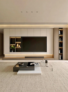 Mobile TV di Lusso in Legno con Design Moderno per Parete TV, Arredamento per Soggiorno - Product Image 2