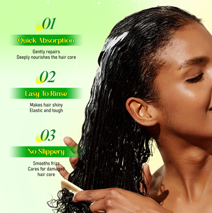 Aceite de rueda negro orgánico de Etiqueta Privada, champú y acondicionador, conjunto de cuidado del cabello para frizz, pelo rizado y rizado - Product Image 5
