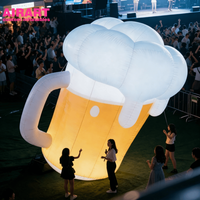 Chope à bière gonflable LED pour l'Oktoberfest, chopes à bière personnalisées pour les festivals de musique