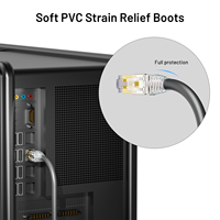 ZOERAX 100 Stück/Beutel Transparente RJ45 Zugentlastungshüllen für Cat6 Cat6A Cat7