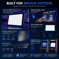 High Brightness 18.5 Inch PCAP Touch Screen Monitor 10-Point Multi-Touch with RGB LED Halo Light for Coin-Operated Game Machines