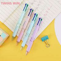 Stylos à bille rétractables multicolores 4-en-1 avec logo personnalisé, design unique, vente en gros, pour l'école, le bureau, cadeau promotionnel