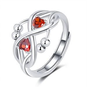 Anillo Antiestrés Giratorio con Cuentas Coloridas para Mujeres y Niñas, Joyería Antiestrés, Anillo Abierto con Piedra Zodiacal - Product Image 6