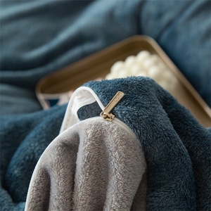 Housse de couette en velours duveteux, drap de <span class=keywords><strong>lit</strong></span> polaire en flanelle Micro, ensemble de literie pour l'hiver - Product Image 6