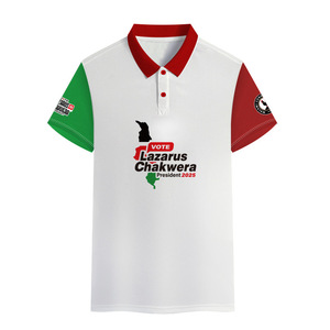 Hot Selling Short Sleeve Polo T-shirt Suitable for Custom Logo Cotton Material Men Polo Shirt Made for Malawi President Election