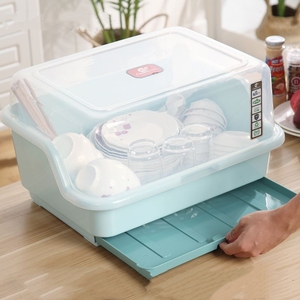 Scatola portaoggetti di grandi dimensioni per stoviglie, scolapiatti <span class=keywords><strong>con</strong></span> vassoio, cestello portatile per lievitazione pane <span class=keywords><strong>con</strong></span> <span class=keywords><strong>coperchio</strong></span> - Product Image 2