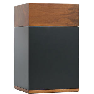Urne funéraire de luxe en bois de noyer noir pour animaux et humains, forme carrée, faite à la main avec sac pour cendres humaines - Product Image 1