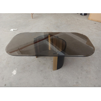 Factory Supply Cheap Price Circle Metal Tempered Glass Stainless Steel Coffee Table