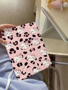 Japanese‑Korean Leopard Print KT Cat iPad Case Y‑Fold Stand <b>Pen</b> Slot Cover for iPad Pro12.9 Air7 Mini <b>Tablet</b> - Product Image 5