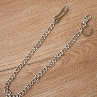 Porte-clés en jean rétro punk tendance en alliage de zinc avec mousqueton et chaîne de portefeuille pour femme, léger, vente en gros