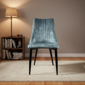 <span class=keywords><strong>Sillas</strong></span> <span class=keywords><strong>de</strong></span> Comedor <span class=keywords><strong>de</strong></span> Diseño Escandinavo para Restaurante Nórdico, con Patas <span class=keywords><strong>de</strong></span> Metal y Asiento <span class=keywords><strong>de</strong></span> Cuero - Product Image 5