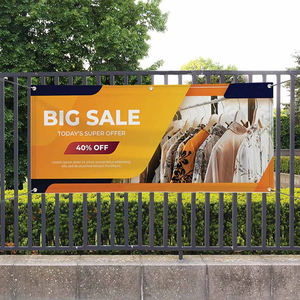 באנר פוליאתילן מודפס בהתאמה אישית באיכות גבוהה לפרסום חיצוני, עמיד למים, 9 אונקיות, 13 אונקיות, 15 אונקיות, 18 אונקיות, שלט ויניל - Product Image 1