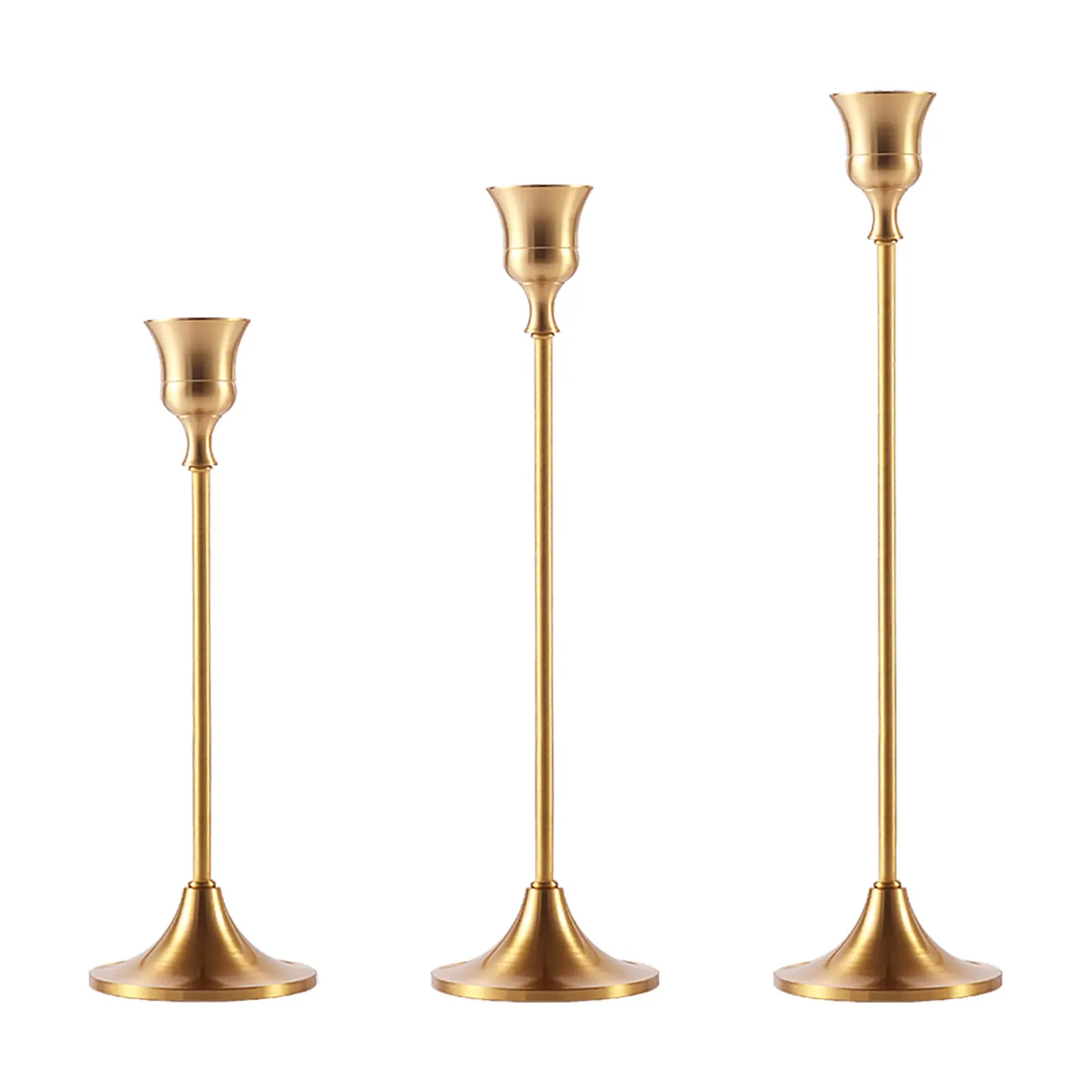 3/6 piece brassiness Metal Home Wedding Decor Candelabra Center pieces Taper Candles Stick Holder Candle Candlestick Holders