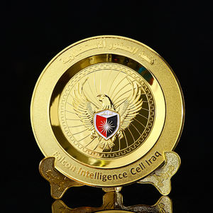 संयुक्त अरब अमीरात राष्ट्रीय कस्टम स्मारिका डिजाइन अनुकूलित जस्ता मिश्र धातु सामग्री सोना मढ़वाया धातु 3d प्लेट - Product Image 3