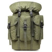 Sac à dos, sac à dos tactique à enroulement, sac à dos de randonnée et de camping en polyester imperméable grande capacité avec plusieurs poches externes