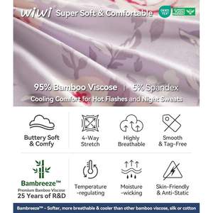 Ensemble de pyjama pour femmes personnalisé, haut à manches courtes, pantalon capri, viscose bambou, vêtements de nuit, tailles S-4X - Product Image 4